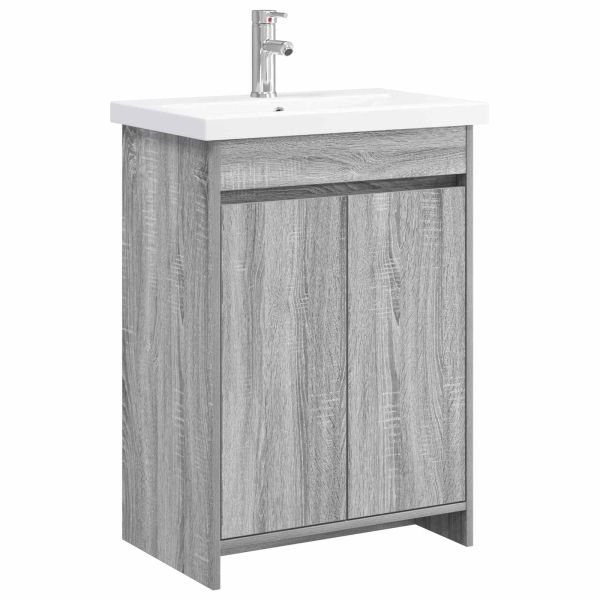 Комплект мебели за баня Сив Сонома 81 x 40 x 84,5 см