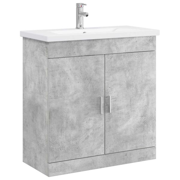Комплект мебели за баня Бетонно сиво 81 x 40 x 84,5 см
