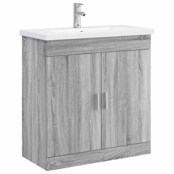 Комплект мебели за баня Сив Сонома 81 x 40 x 84,5 см