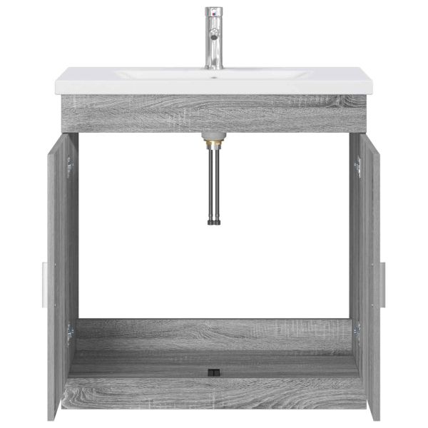 Комплект мебели за баня Сив Сонома 81 x 40 x 84,5 см