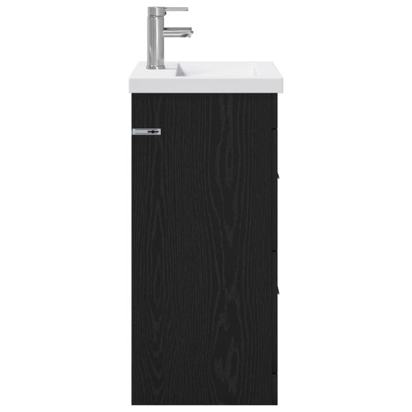Комплект мебели за баня Черен дъб 61 x 40 x 84,5 см