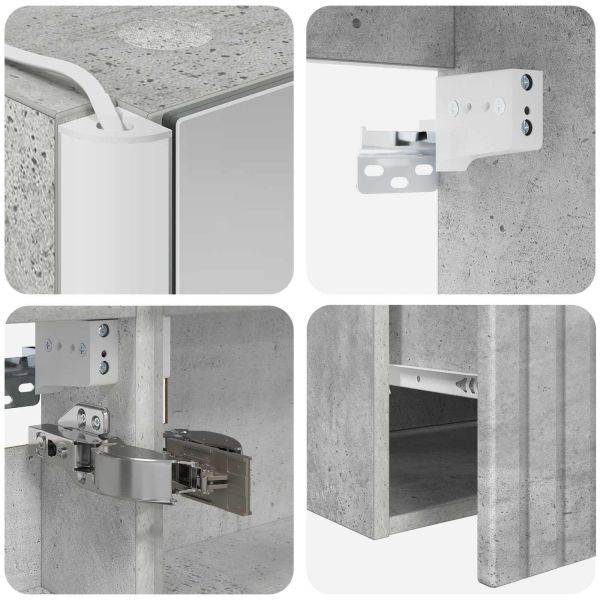 Комплект шкафове за баня 4 pcs Бетонно сиво