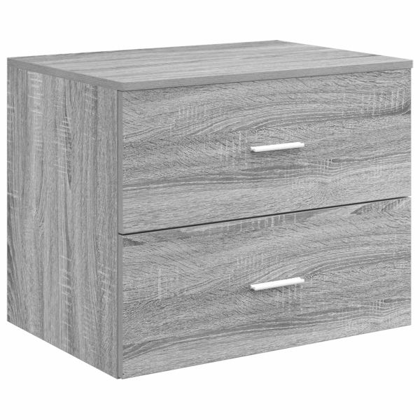 Комплект мебели за баня 4 pcs Сив Сонома