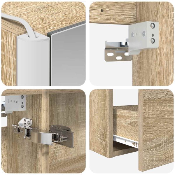 Комплект мебели за баня 5 pcs Дъб сонома