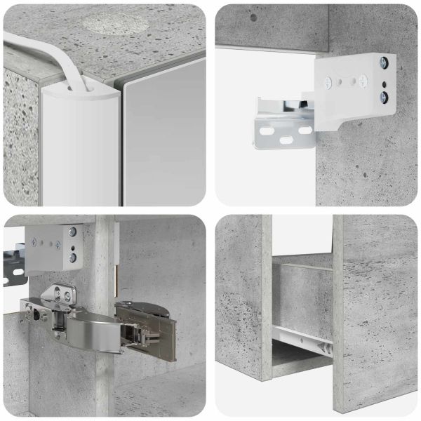Комплект мебели за баня 4 pcs Бетонно сиво