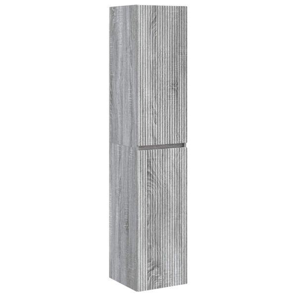 Комплект мебели за баня 5 pcs Сив Сонома