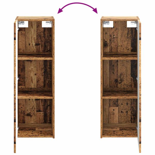 Комплект мебели за баня 4 pcs Старо дърво