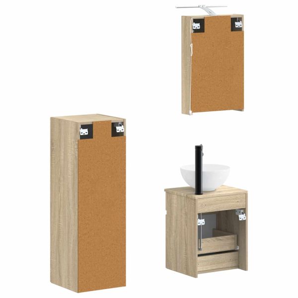 Комплект мебели за баня 4 pcs Дъб сонома