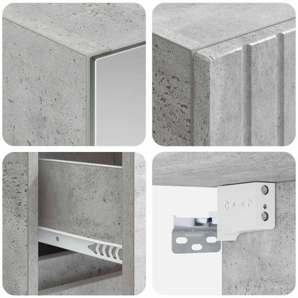 Комплект мебели за баня 4 pcs Бетонно сиво