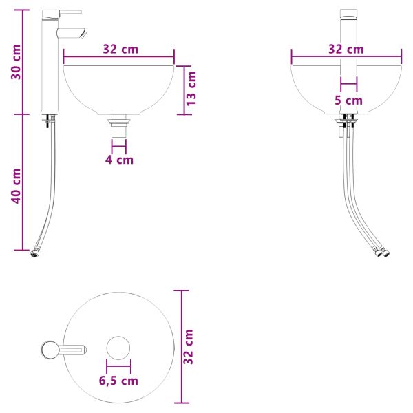 Комплект мебели за баня 4 pcs Дъб артизан