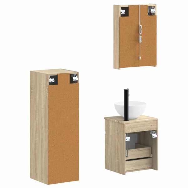 Комплект мебели за баня 4 pcs Дъб сонома