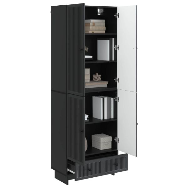 Комплект шкафове 2 pcs Черно 66 х 34,5 х 95 см
