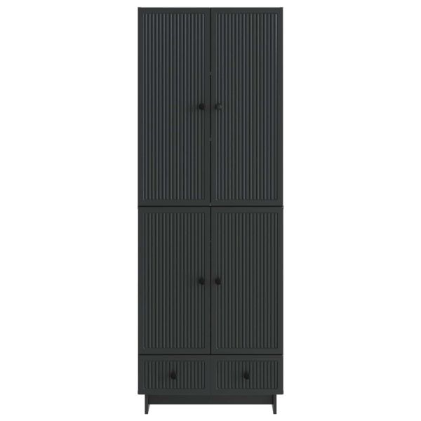 Комплект шкафове 2 pcs Черно 66 х 34,5 х 95 см