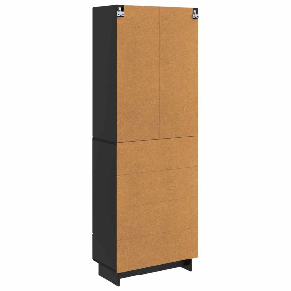 Комплект шкафове 2 pcs Черно 66 х 34,5 х 95 см