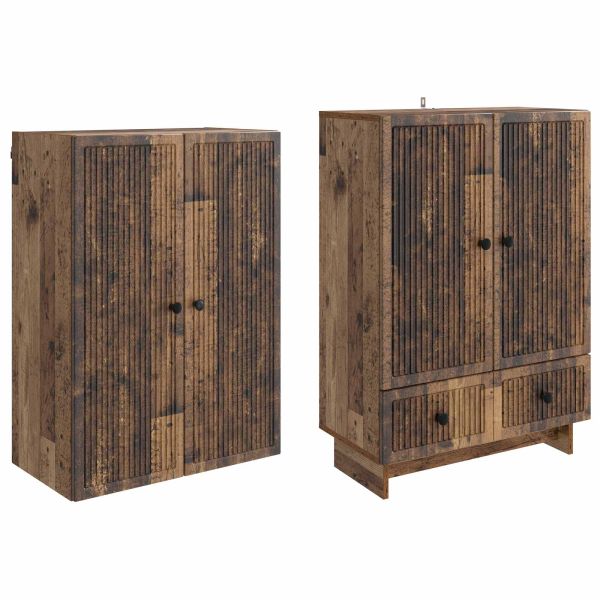 Комплект шкафове 2 pcs Старо дърво 66 х 34,5 х 95 см