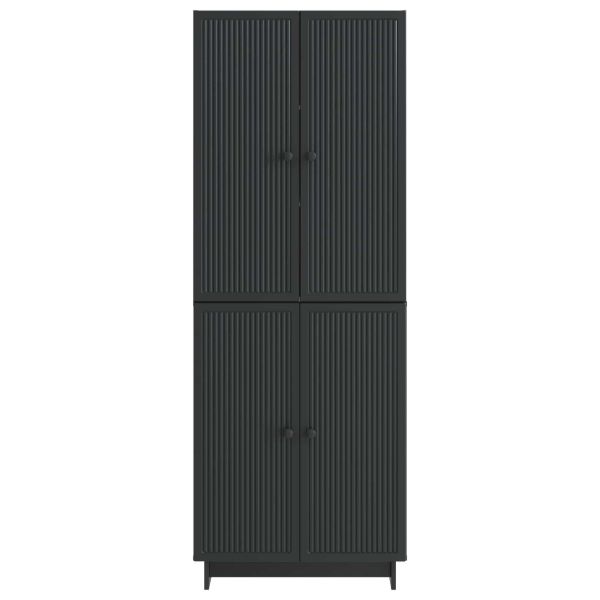 Комплект шкафове 2 pcs Черно 66 x 34,5 x 90 см