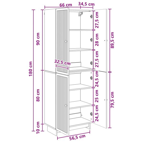 Комплект шкафове 2 pcs Черно 66 x 34,5 x 90 см