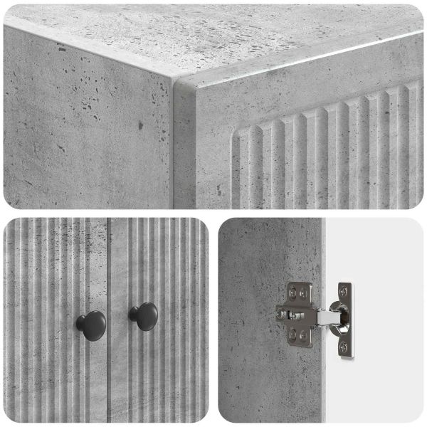 Комплект шкафове 2 pcs Бетонно сиво 66 x 34,5 x 90 см