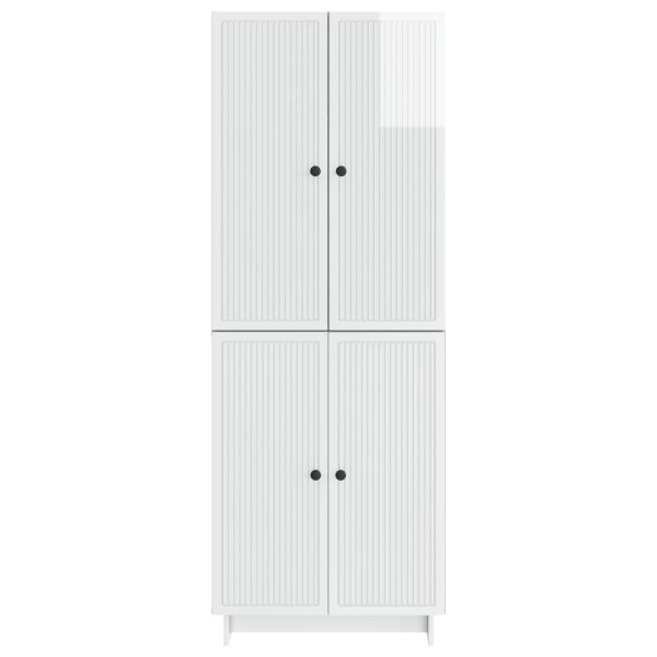 Комплект шкафове 2 pcs Бял гланц 66 x 34,5 x 90 см