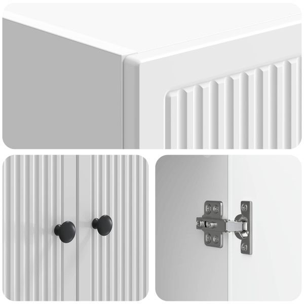 Комплект шкафове 2 pcs Бял гланц 66 x 34,5 x 90 см