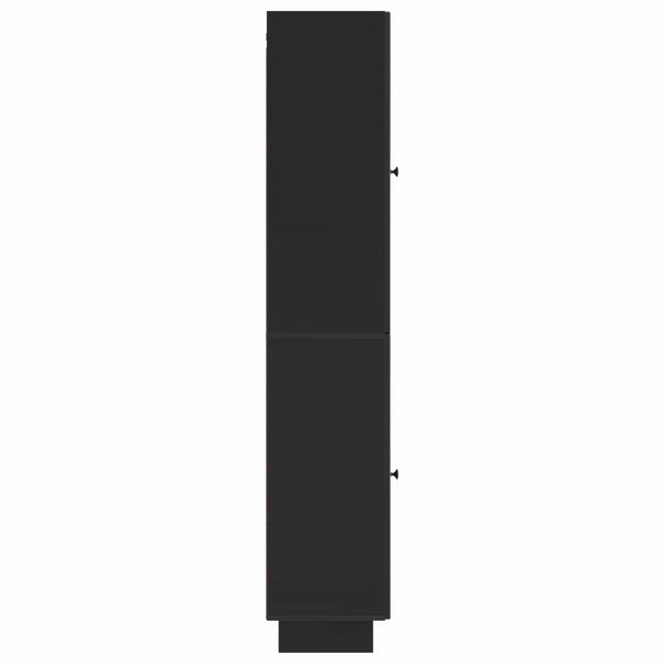 Комплект шкафове 2 pcs Черно 34,5 x 33 x 90 см