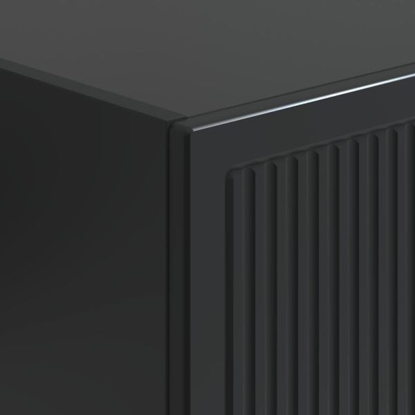 Комплект шкафове 2 pcs Черно 34,5 x 33 x 90 см