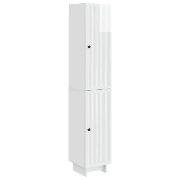 Комплект шкафове 2 pcs Бял гланц 34,5 x 33 x 90 см