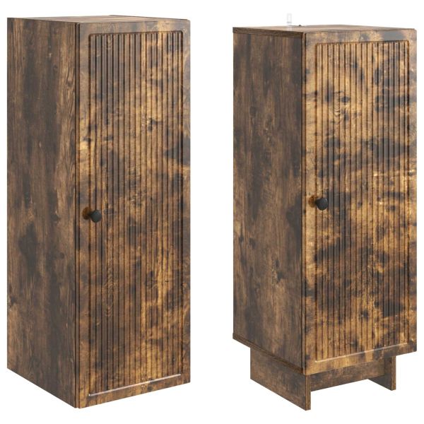 Комплект шкафове 2 pcs Опушен дъб 34,5 x 33 x 90 см