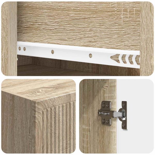 Комплект шкафове 2 pcs 33 x 34,5 x 90 см Инженерна дървесина
