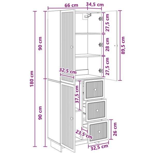 Комплект шкафове 2 pcs 66 x 34,5 x 90 см Инженерна дървесина