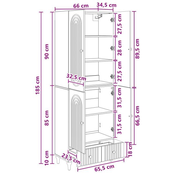 Комплект шкафове 2 pcs Инженерна дървесина
