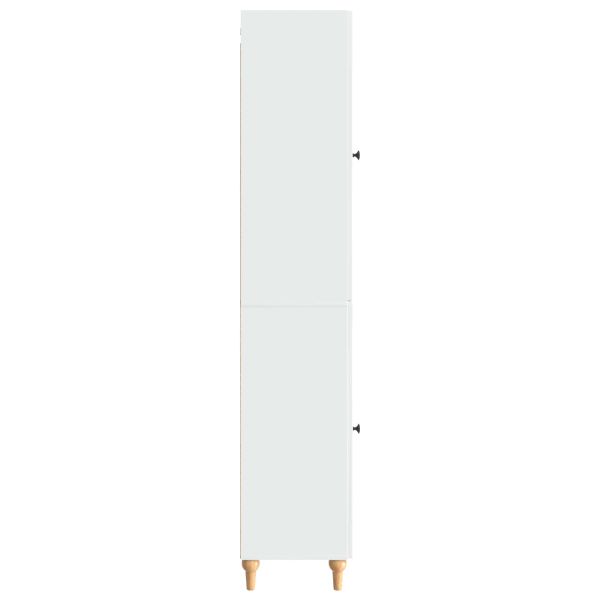 Комплект шкафове 2 pcs Бял гланц Инженерна дървесина
