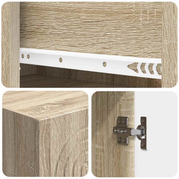 Комплект шкафове 2 pcs 33 x 34,5 x 90 см Инженерна дървесина