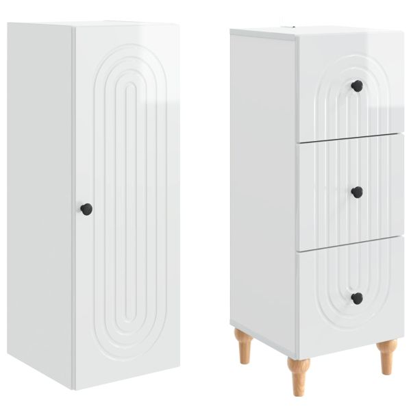Комплект шкафове 2 pcs 33 x 34,5 x 90 см Инженерна дървесина