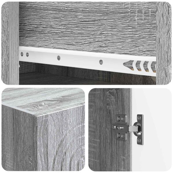 Комплект шкафове 2 pcs 33 x 34,5 x 90 см Инженерна дървесина