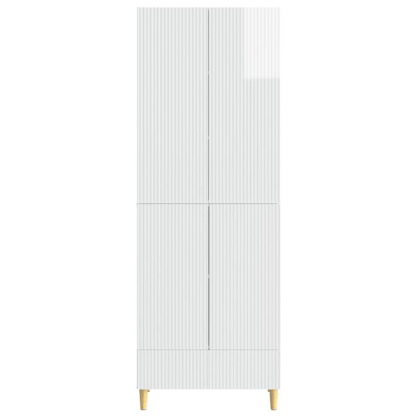 Комплект шкафове 2 pcs Бял гланц 66 х 34,5 х 95 см