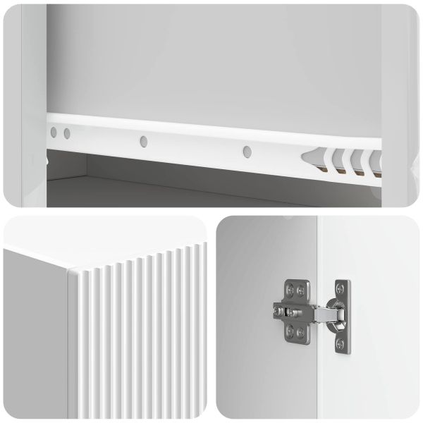 Комплект шкафове 2 pcs Бял гланц 66 х 34,5 х 95 см