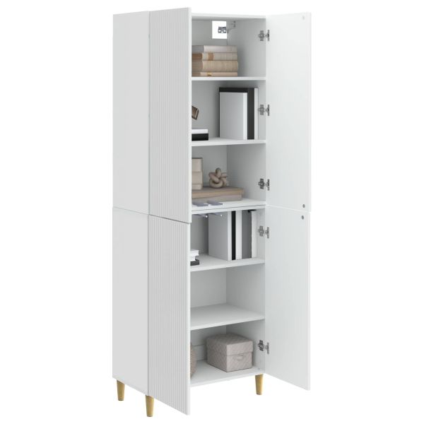 Комплект шкафове 2 pcs Бял гланц 66 x 34,5 x 90 см