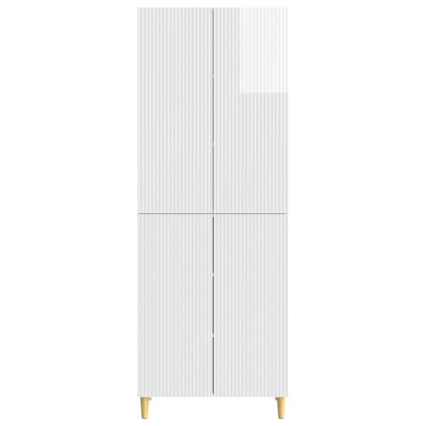 Комплект шкафове 2 pcs Бял гланц 66 x 34,5 x 90 см