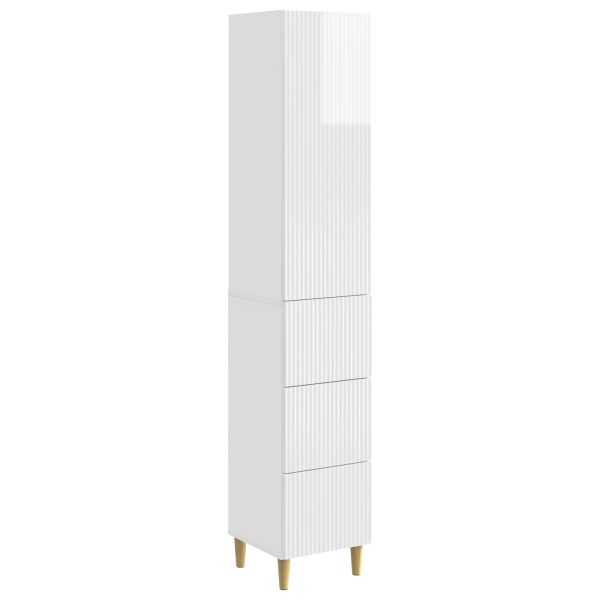 Комплект шкафове 2 pcs Бял гланц 33 x 34,5 x 90 см