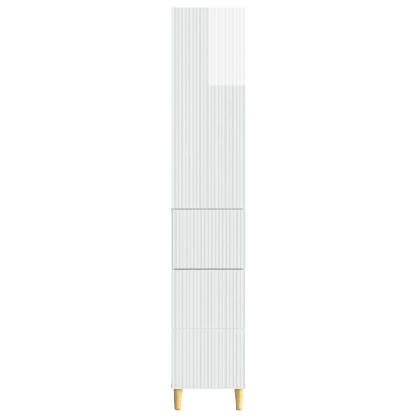 Комплект шкафове 2 pcs Бял гланц 33 x 34,5 x 90 см