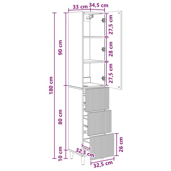 Комплект шкафове 2 pcs Бял гланц 33 x 34,5 x 90 см