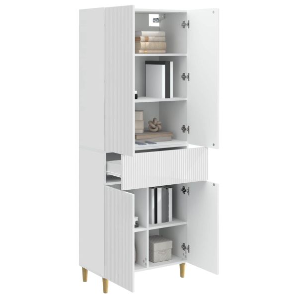Комплект шкафове 2 pcs Бял гланц 66 x 34,5 x 90 см