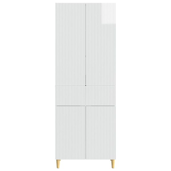 Комплект шкафове 2 pcs Бял гланц 66 x 34,5 x 90 см