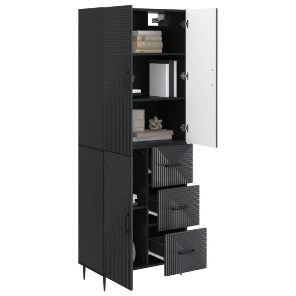 Комплект шкафове 2 pcs Черно 66 x 34,5 x 89,5 см