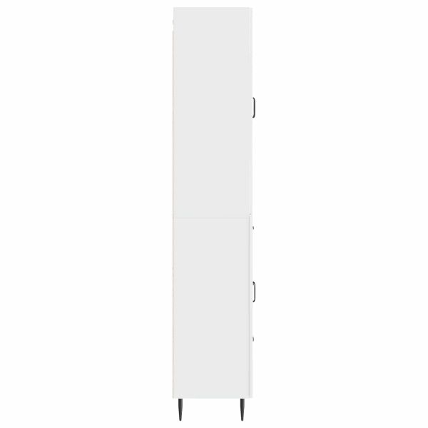Комплект шкафове 2 pcs Бял гланц 66 x 34,5 x 89,5 см