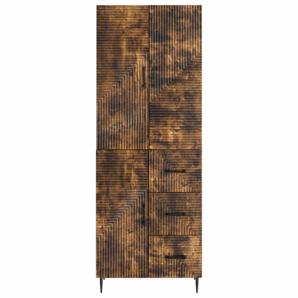 Комплект шкафове 2 pcs Опушен дъб 66 x 34,5 x 89,5 см