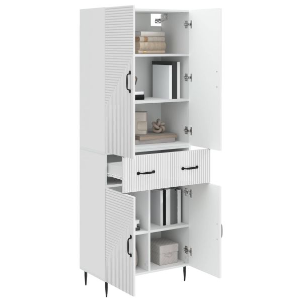 Комплект шкафове 2 pcs Бял гланц 66 x 34,5 x 89,5 см