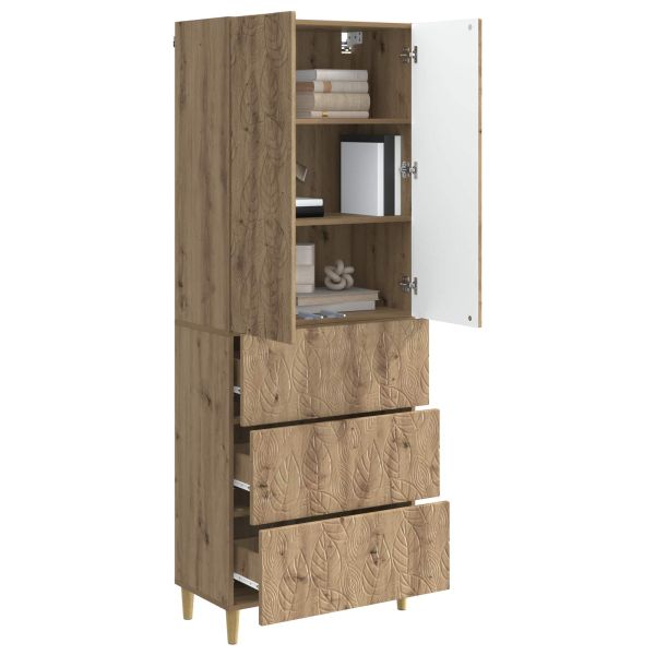 Комплект шкафове 2 бр. 66 x 34,5 x 90 см Инженерна дървесина