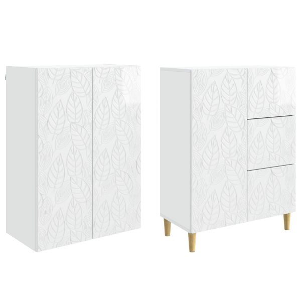 2 pcs Бял гланц